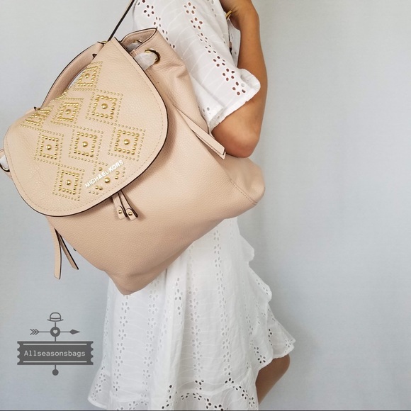 NWT Michael Kors Riley Ballet Large Backpack Bag - Picture 2 of 8